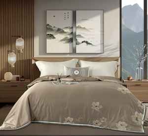 Ensemble de couette Tencel Pink Cabbana pour lit double, ensemble de couette imprimé, literie imprimée pour lits double et king size - Product Image 6