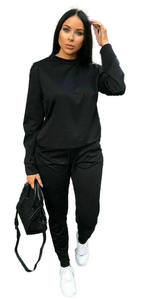 Ensemble de survêtement 2 en 1 pour femmes, couleur unie gris hiver, manches longues, capuche, pantalon de jogging décontracté avec cordon de serrage et poches latérales - Product Image 2