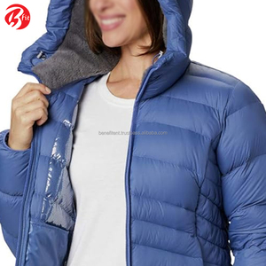 Plus Size Women Winter Waterproof Breathable Thick Solid Color Zipper Style <b>Puffer</b> <b>Jacket</b> with Hooded Collar - Product Image 6