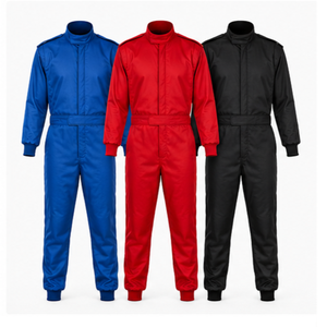 Men's Black <b>Red</b> Blue Full Sleeve Racing <b>Suit</b> Flame Retardant Quick Dry Polyester Customized Team Name All Seasons Adult Wear - Product Image 6