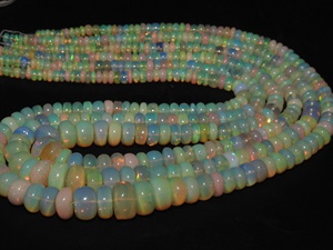 Opal etíope Multi Flashy Fire Smooth Roundel Bead 16 pulgadas Strand 3-9MM piedra suelta hecha a mano para la fabricación de joyas piedra Natural - Product Image 4