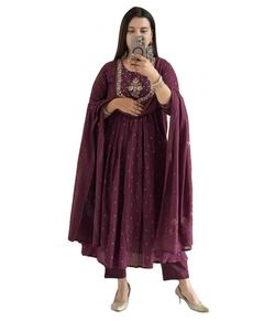 Con Beautiful Up Coming, última fiesta y función, tela especial de algodón puro, estampado Digital, estilo Anarkali, conjunto Kurti de moda - Product Image 1