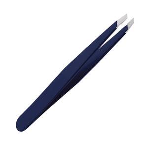 Pinzas de Precisión para Pestañas de Acero Inoxidable con Punta Suave, Color Azul - Product Image 1