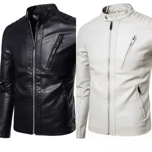 Chaqueta de Cuero para Hombre, de Piel de Oveja Genuina, Estilo Urbano de Invierno, con Logotipo Bordado Personalizado y Transpirable - Product Image 1