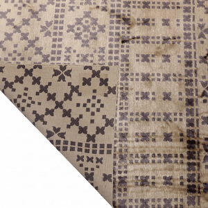 Tapis géométrique taupe beige anthracite, tapis moderne en mosaïque, tapis en laine antidérapant, écologique, tufté à la main pour salon - Product Image 5
