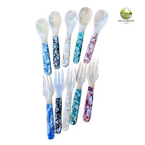 Bulk Mother of Pearl Caviar <b>Coffee</b> <b>Spoon</b> Small Shell Classic Luxury Business Gifts Salt Spice Dessert Eco-Friendly Wholesale - Product Image 5