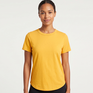 T-shirts de sport pour femme à ourlet incurvé, coupe ajustée, séchage rapide et respirants - Product Image 2