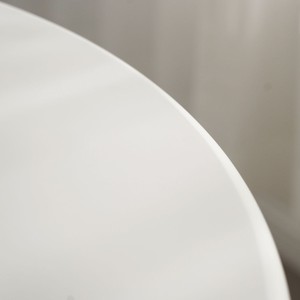 Mesa de comedor redonda contemporánea Vandana Ivory Flow, 120 cm, color crema - Product Image 5