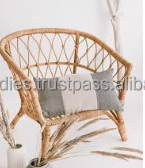 Natural Handmade Bamboo <b>Cane</b> Rocking <b>Chair</b> Back Support Armrest for Outdoor Use Eco-friendly Weather Resistant Bedroom Living - Product Image 2