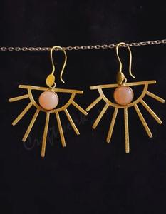 Best Quality <b>Quirky</b> Lash Brass Long <b>Earring</b> Trendy Fashion Jewelry for Wedding Bridal and Special Occasions In Bulk Quantity - Product Image 4