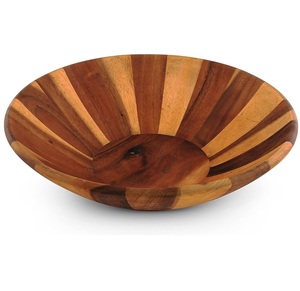 Natural Brown Wooden Serving Bowls for Multipurpose Kitchenware <b>Tabletop</b> Home & Hotels Food & Salad Serving Bowls - Product Image 4