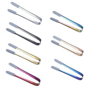 Colorful Stainless Steel Ice Cube Tongs Eco-Friendly Dishwasher Safe Sustainable Bar Accessories Restaurant <b>Mini</b> Bar Coffee - Product Image 1