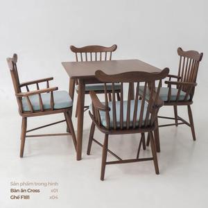Solid Wood Foldable Eco-Friendly Durable <b>Dining</b> <b>Table</b> <b>Set</b> with <b>4</b> Chairs Modern Design - Product Image 2