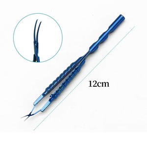 Pinzas de Titanio para Capsulorrexis, Pinzas Quirúrgicas Oftálmicas Anguladas/Curvas con Mango de Acción Cruzada - Product Image 4