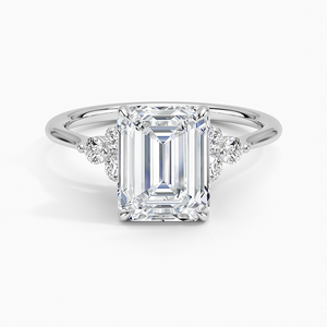 BOJ <b>Ring</b> 0132 <b>Emerald</b> Cut 925 <b>Silver</b> Luxe Melody Prong Setting Solitaire Diamond <b>Ring</b> 2ct D Color VVS1 Moissanite GRA Certified - Product Image 1