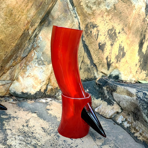 Soporte para Cuerno Vikingo Hecho a Mano, Ecológico, Ligero, de Cuerno Natural, Inspirado en Floki, Taza Medieval para Cerveza, Regalo para Camping - Product Image 1