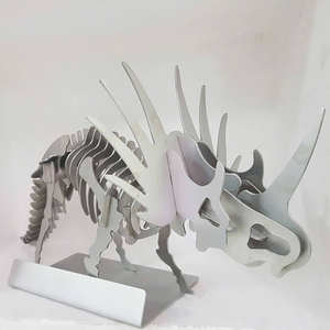 Outil d'apprentissage artistique en acier inoxydable 304, modèle laser 3D de Styracosaurus Terex pour adultes, décoration intérieure - Product Image 1