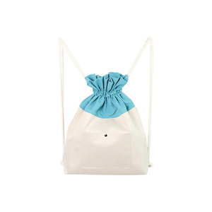 [SO,ON DESIGN] Upcycling Drawstring <b>Backpack</b> <b>Recycled</b> Material Eco Friendly Lightweight Casual Bag - Product Image 2