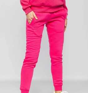 Women Solid <b>Pink</b> 100% Cotton <b>Tracksuit</b> Full Length Casual Wear Side Pockets Elastic Waist Quick Dry Regular Fit Autumn Style - Product Image 3
