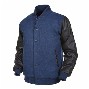 Chaquetas Varsity Personalizadas al por Mayor 2025, Chaquetas de Invierno para Hombre con Mangas de Cuero y Cuerpo de Lana, Fabricante OEM en Pakistán - Product Image 2