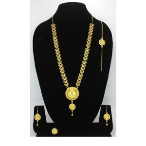 Necklace With Earrings <b>Jewellery</b> Set Goldplated Pure Brass High Quality Uae Dubai Necklace Design Necklace <b>Jewellery</b> Set Rose - Product Image 4