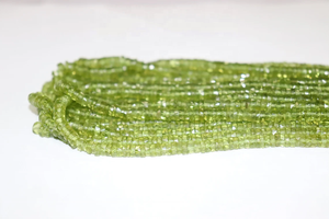 ลูกปัด Citrine เหลี่ยมเพชรพลอย Heishi ขนาด5มม. 16นิ้วลูกปัดทรงเพอริโด - Product Image 3