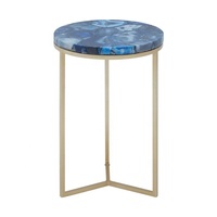 Table d'appoint ronde en bois fossile pétrifié Pierre précieuse Table d'appoint de salon, table d'appoint pétrifiée, table basse pétrifiée