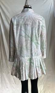 Vestidos Casuales Mini Tejidos Estampados de Manga Larga, Mezcla de Algodón y Lino, Ajuste Cómodo y Relajado, para Uso Diario, Estilo Camisero de Verano - Product Image 4