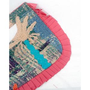 Indian Fashion Bohemian Style Designer Women kantha Clutch Messenger Shoulder Bag Handmade Lightweight Large Travel Daily - Product Image 5