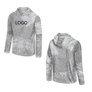 Chemise de pêche à manches longues pour homme, impression par transfert thermique, UPF 50, anti-UV, unie, 100% polyester, évacuation de l'humidité, vêtements d'extérieur - Product Image 4