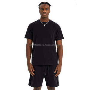 Grande taille épaule tombante 100% coton lourd Street Wear luxe de haute qualité t-shirt avec la coutume unie - Product Image 5