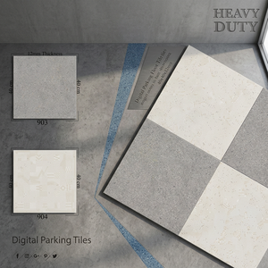 Offre en gros au prix le plus bas 40x40 Carreaux de sol de stationnement en porcelaine de granit blanc rugueux rustique complet 12mm 9mm 400x400mm - Product Image 6