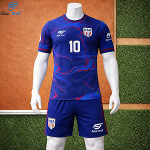 Conjunto de Uniforme de Fútbol Personalizado para Hombre, Poliéster/Algodón, Transpirable, de Secado Rápido, Manga Corta, Tallas Grandes, Logotipo OEM, Impresión por Sublimación - Product Image 6