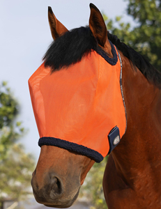 Summer Protection Genuine Leather Fly Mask for Horses Breathable Mesh UV Block Soft Ear/Nose Guard Design Breeches Horse <b>Riding</b> - Product Image 5