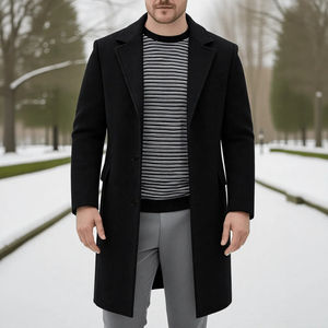 Chaquetas de estilo urbano para hombre, cortavientos de longitud media, chaquetas con solapa para hombre, ropa de invierno para hombre, abrigo masculino - Product Image 5