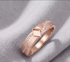 Bague en argent sterling 925 avec résine pour lait maternel, monture rectangulaire 3x5mm, bague commémorative DIY, bague large vierge pour homme - Product Image 3