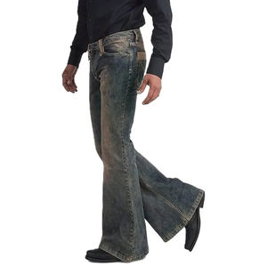 Pantalones vaqueros acampanados de hombre con lavado ácido, de pierna ancha, estilo campana, holgados, ajuste slim, los más vendidos, precio al por mayor - Product Image 2