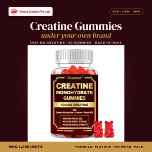 Gomitas de Creatina Monohidrato 5000mg con L-Leucina y Vitamina B12, Suplemento Dietético, 60 Unidades, Suministro Directo de Fábrica - Product Image 2