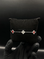 Bracelet trèfle en argent sterling 925 pour femme, bijoux fantaisie, sans ternissement, bracelet trèfle à quatre feuilles