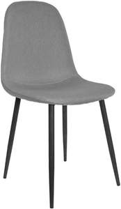 Chaise de salle à manger de style industriel moderne et tendance avec revêtement en tissu de coton et pieds en métal, chaise longue pour entrepôt - Product Image 3