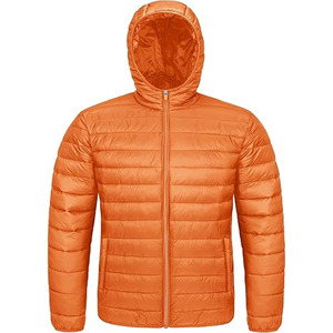 Chaqueta acolchada de algodón con logotipo personalizado para hombre, abrigo de invierno con diseño de burbujas, chaqueta acolchada negra de poliéster para exteriores para hombre - Product Image 1