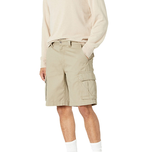 Men's Solid Color <b>Cargo</b> <b>Shorts</b> Mid Waist Casual Style Breathable Woven Fabric Button Fly Design - Product Image 2