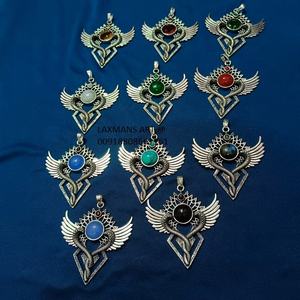 จี้หินจักระทั้งเจ็ดจี้หินแฟชั่นจากอินเดียจี้หินมีเสน่ห์จี้แฟชั่นจี้หินเนปาลีจี้จักระ - Product Image 1