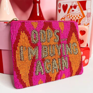 กระเป๋าใส่เหรียญปักลายทำมือประดับลูกปัด ซิปปิด กระเป๋าสตางค์แฟชั่นสำหรับทุกเพศ ดีไซน์สีสันสดใส ขนาดสั่งทำได้ คุณภาพสูง - Product Image 1