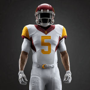 Maillot de football américain d'entraînement imprimé pour homme, col en V, haut de sport - Product Image 5