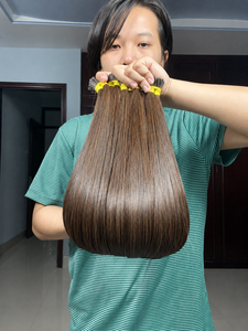 ลดราคาสุดคุ้ม! ผมต่อเวียดนามแบบ I-Tip Remy แท้ เกรด Double Drawn เนื้อผมตรงสลวย สีน้ำตาลธรรมชาติ ขายส่ง ขนาด 10 นิ้ว - Product Image 4