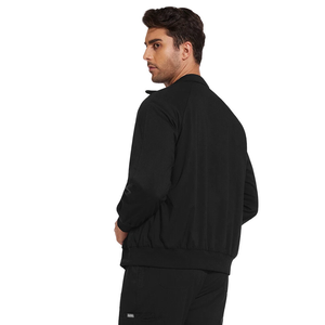 Chaqueta de uniforme médico de alta calidad con cremallera completa, tejido de poliéster, con bolsillo para estetoscopio, fabricada en Pakistán, unisex. - Product Image 3