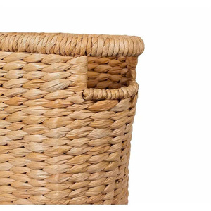 Natural Water hyacinth Storage <b>Basket</b> Rectangle With Handles Rustic Multi-Purpose <b>Woven</b> <b>Basket</b> for Neatening and Organization - Product Image 3