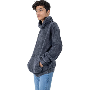 Boxy Fleece Pullover Hoodie Oversized Regular Length Unisex Heavy Weight Cotton Breathable Quick Dry Pocket No String 430gsm - Product Image 6