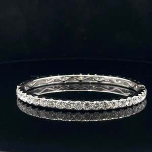 Bracelet de luxe en or blanc 18 carats avec diamants ronds de laboratoire de 10,00 CTW, bijou de mariage, cadeau d'anniversaire - Product Image 3